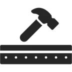 Hammer and ruler icon