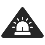 Emergency alert triangle symbol